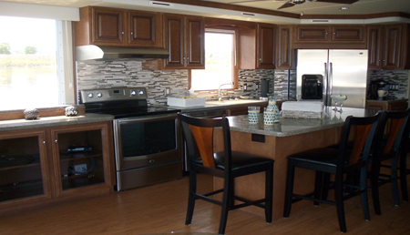 Skipperliner galley featuring new interior design.