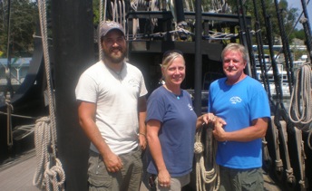 the crew of Columbus' replica Nina.