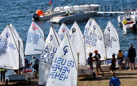 Sailing regatta at Iowa Great Lakes by David Thoreson